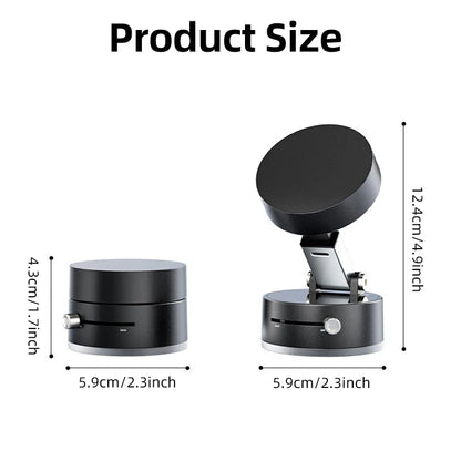 Universal Vacuum Magnetic Car Phone Holder Stand Dashboard Magnet Foldable Round Bracket Support Car Accessories