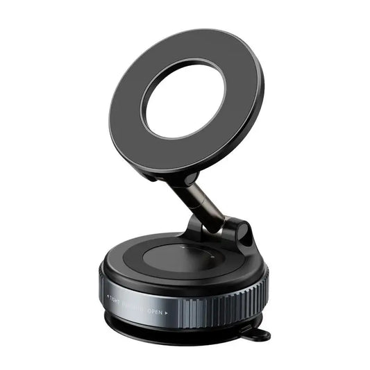 Vacuum Magnetic Car Phone Holder Strong Cup Car Foldable Phone Holder 360-Degree Rotating Automotive Cellphone Mount Retractable