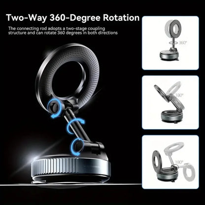 2026 Upgraded Vacuum Magnetic Car Phone Holder 360° Reinforced 96LBS Ultra Suction Cup Phone Mount for MagSafe Cell Phone
